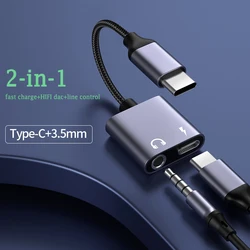 Type C 3 5 Jack Adapter Usb C To 3.5 MM Audio Jack Adaptador Hifi Dac Earphone Amplifier For Samsung S25 Tab s10 + IPhone 16 Pro