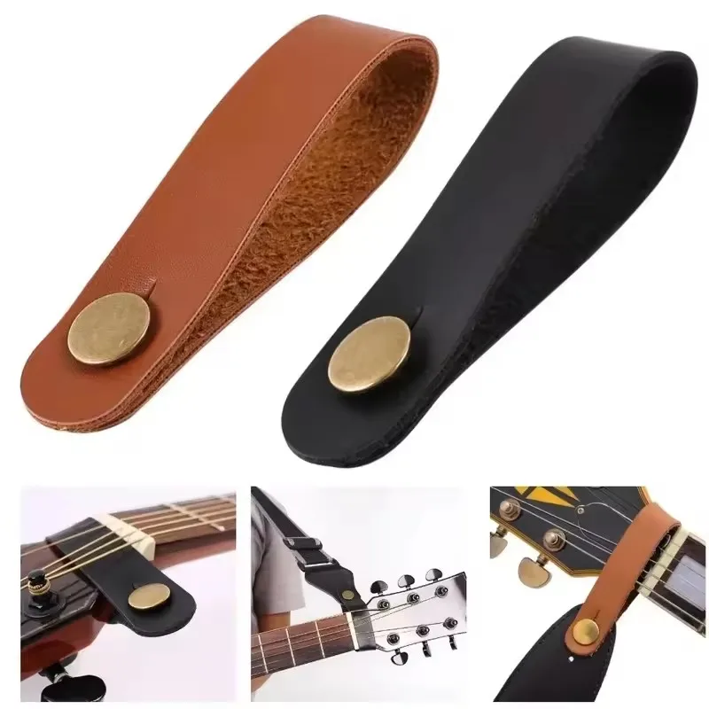 1/2/3pcs Leather Guitar Strap Holder Button Safe Lock for Acoustic Electric Classic Guitar Bass