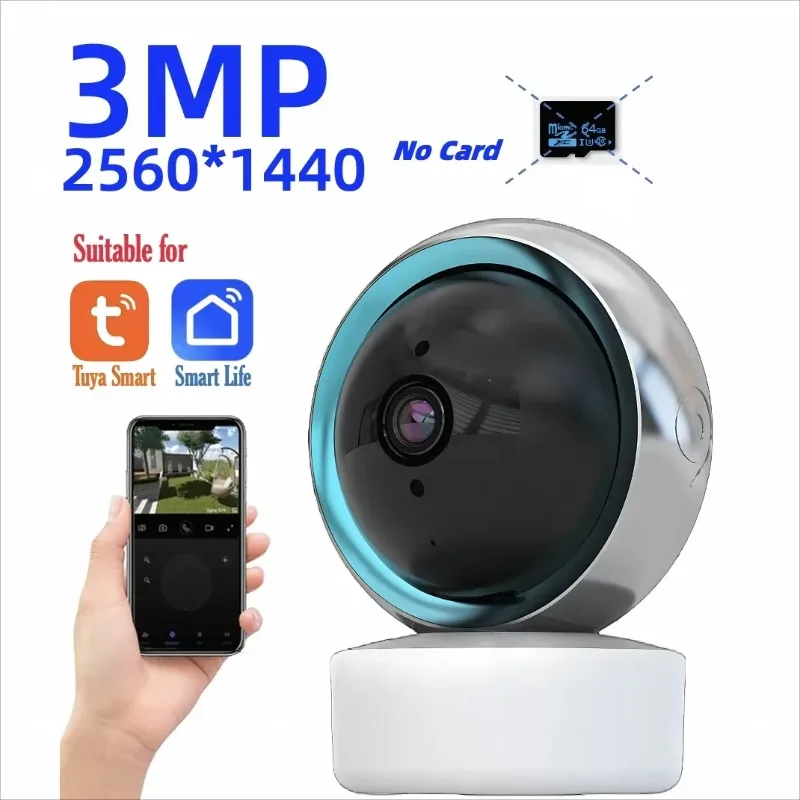 

Tuya Camera Remote Control Automatically Switches Night Vision 1080P HD 360° Picture Rotating Star Black Hole Camera Monitor