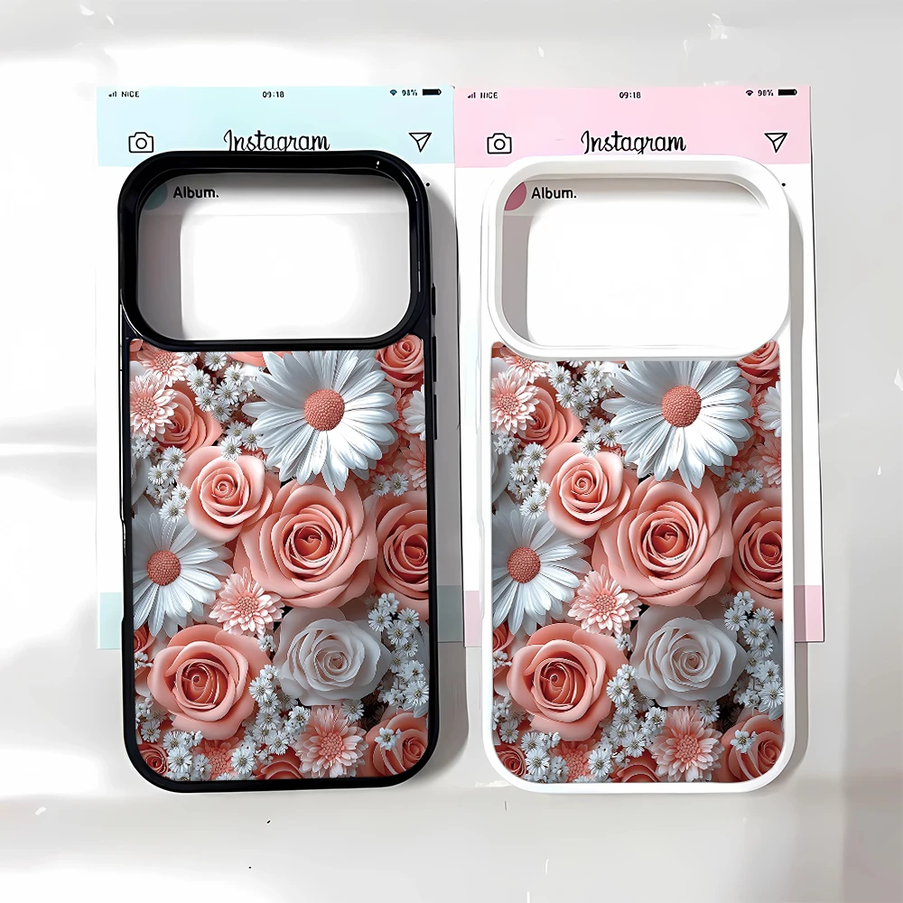 Phone Phone Case Smooth Flower Pink Creative Vintage for Cute iPhone 15 14 16 Art 11 12 Pro 13 Plus 17 Style Best Soft Max Air - Aliexpress Deal