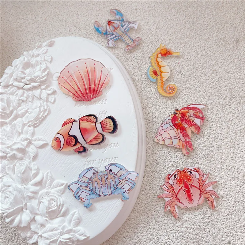1 Stück Marine Life Kühlschrankmagnete, Seepferdchen, Clownfisch, Hummer, Königskrabbe, dekorative Geschenke für Küche und Heimdekoration