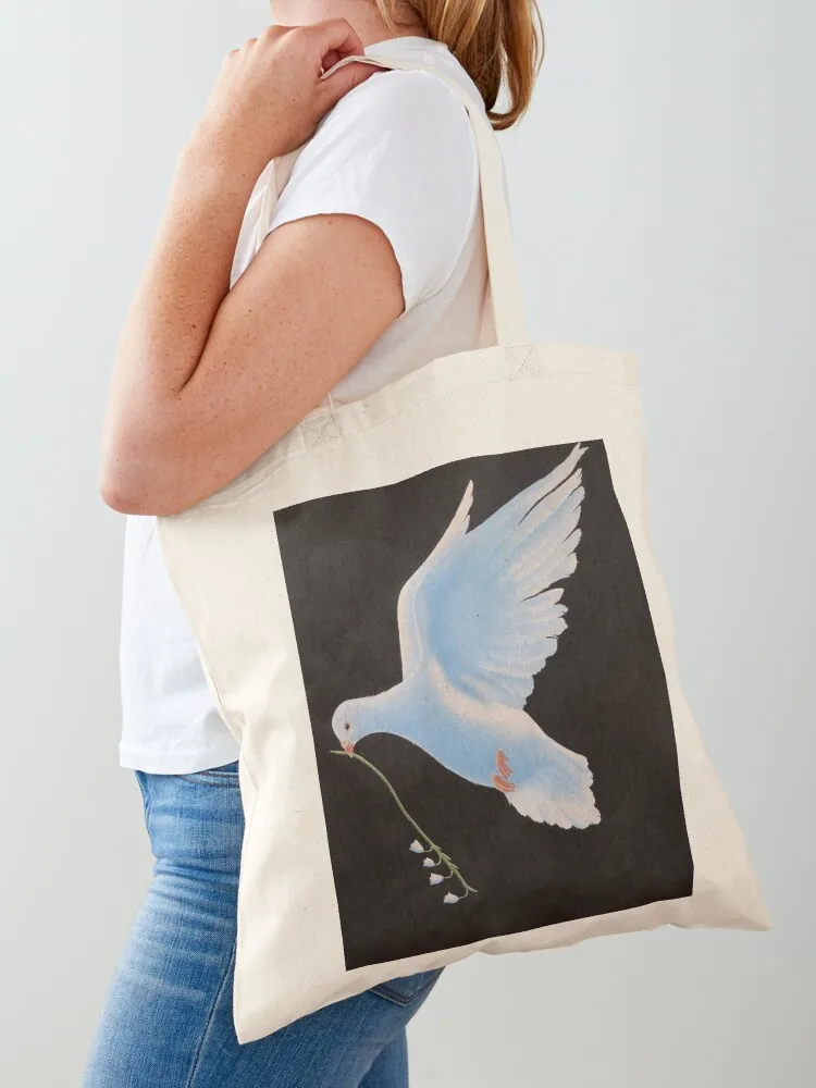 

dove oil painting on canvas Tote Bag Canvas shoulder bag free delivery bags personalized tote bag canvas tote bags