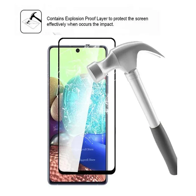 4PCS Full Protective Glass for Samsung A24 A14 A55 A06 A25 A35 A05 A52S A54 A53 A51 Galaxy A50 A30 A13 A20 A22 5G Tempered Film