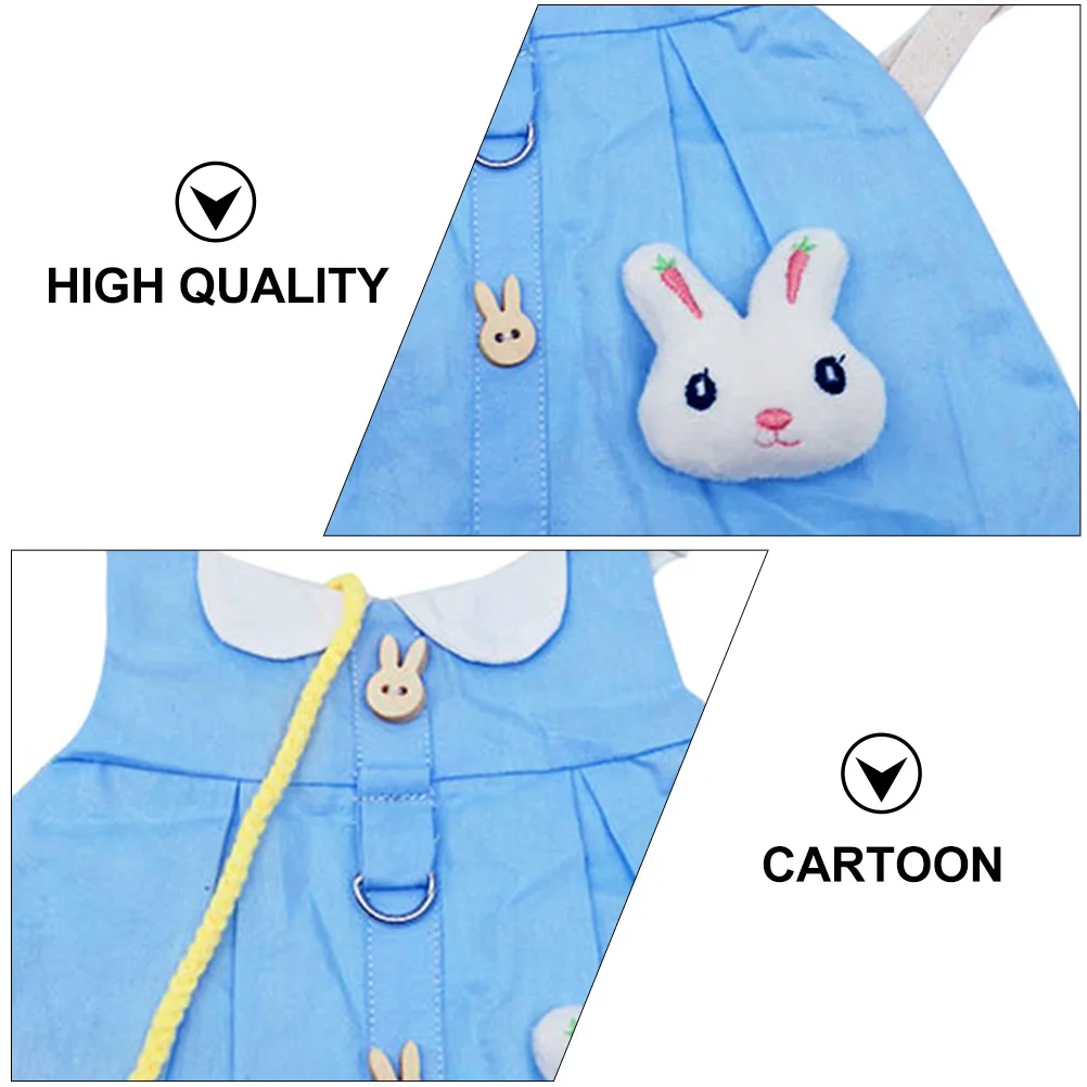 

1 Set Rabbit Clothes Hat Outfit Harness For Small Pets, Breathable Pet Costume Set For Party Walking, Bunny Dressing Supplies