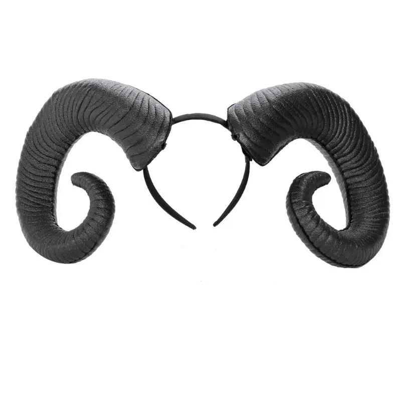 

Headband Prop Handmade with Sheep Horn for Gothic Lolita Cosplay, Halloween Evil Demon Anime Hair Accessory