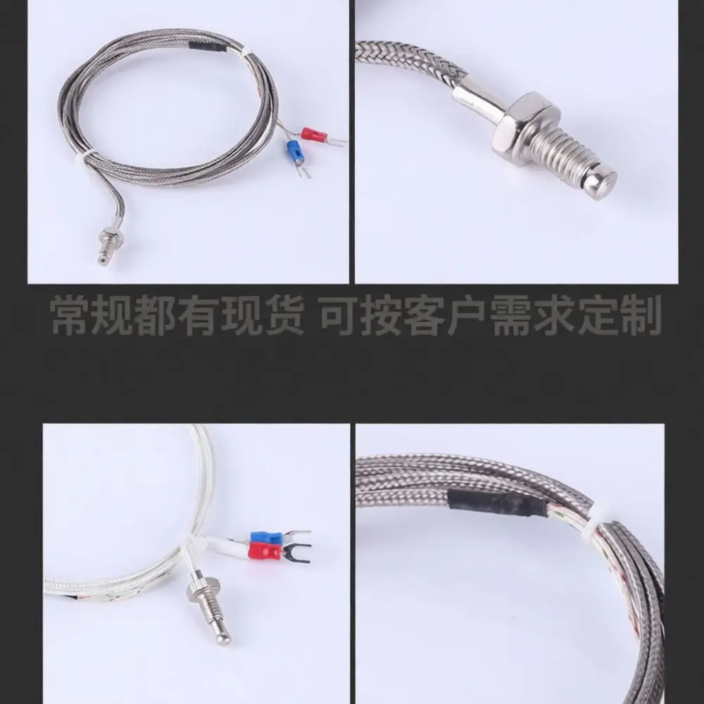 Efficient PT100 Sensor M6 Screw Thermocouple Industrial Probe Waterproof Temperature Detector For Feedback Control Meter