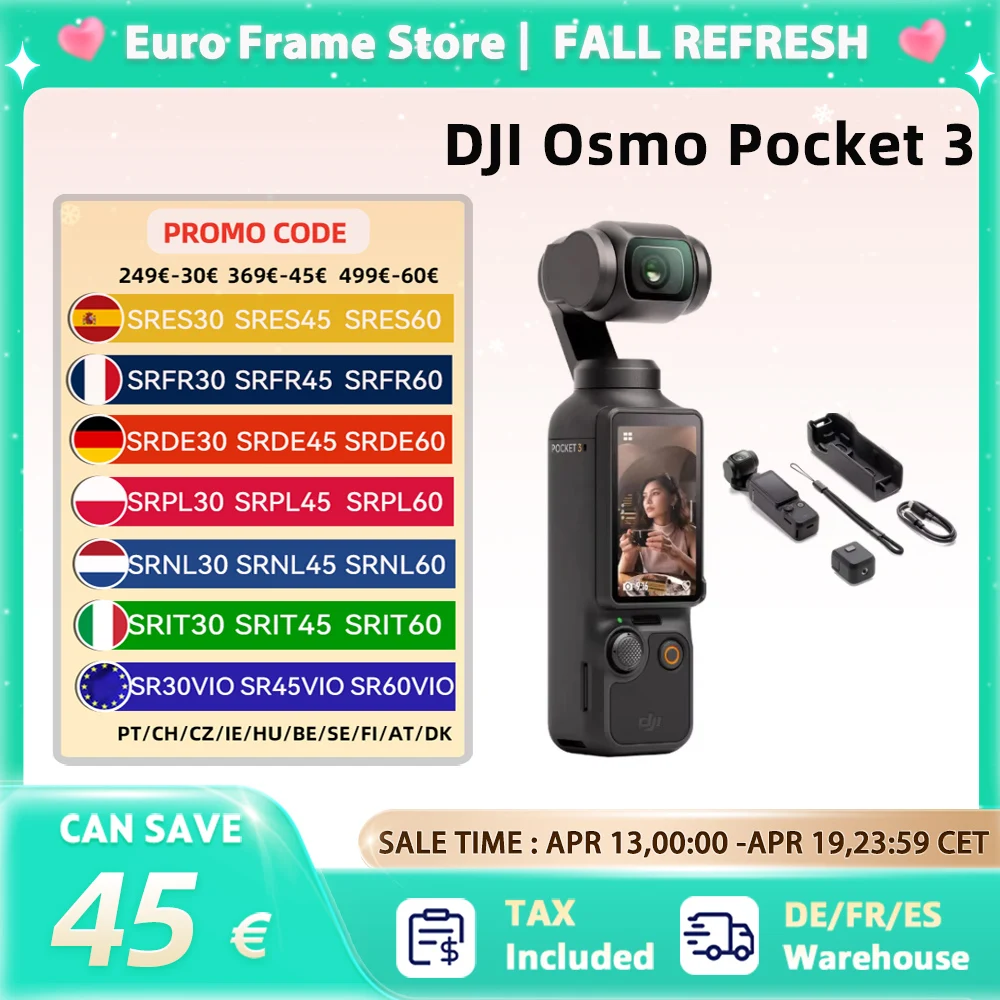 DJI Osmo Pocket 3 Powerful 1-Inch Sensor 4K/120fps  2-Inch Rotatable Touchscreen original Osmo Pocket 3