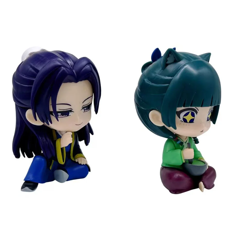 Nuovo The Apothecary Diaries Maomao Jinshi Mini Figura Anime Periferia Kawaii Seduta Giocattoli Desktop Auto Ornamenti Modello Regali