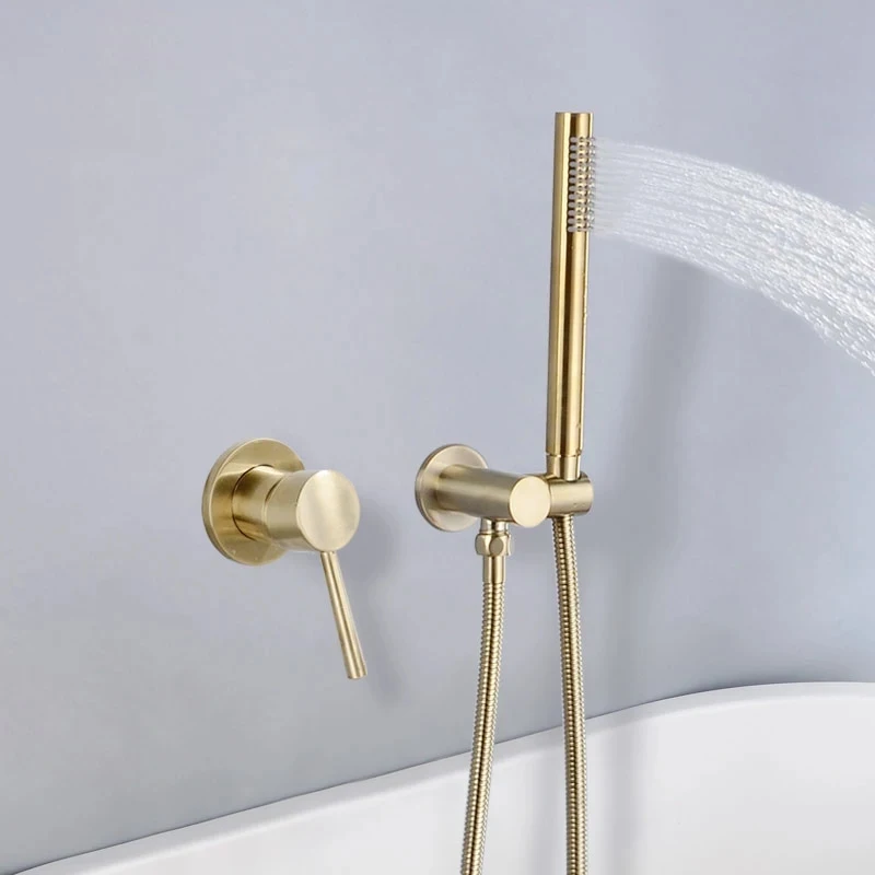 Black Bathroom Fixture Restroom Bath Shower Faucets Set Wall Mounted Brass Rain Shower Faucet Mixer Set