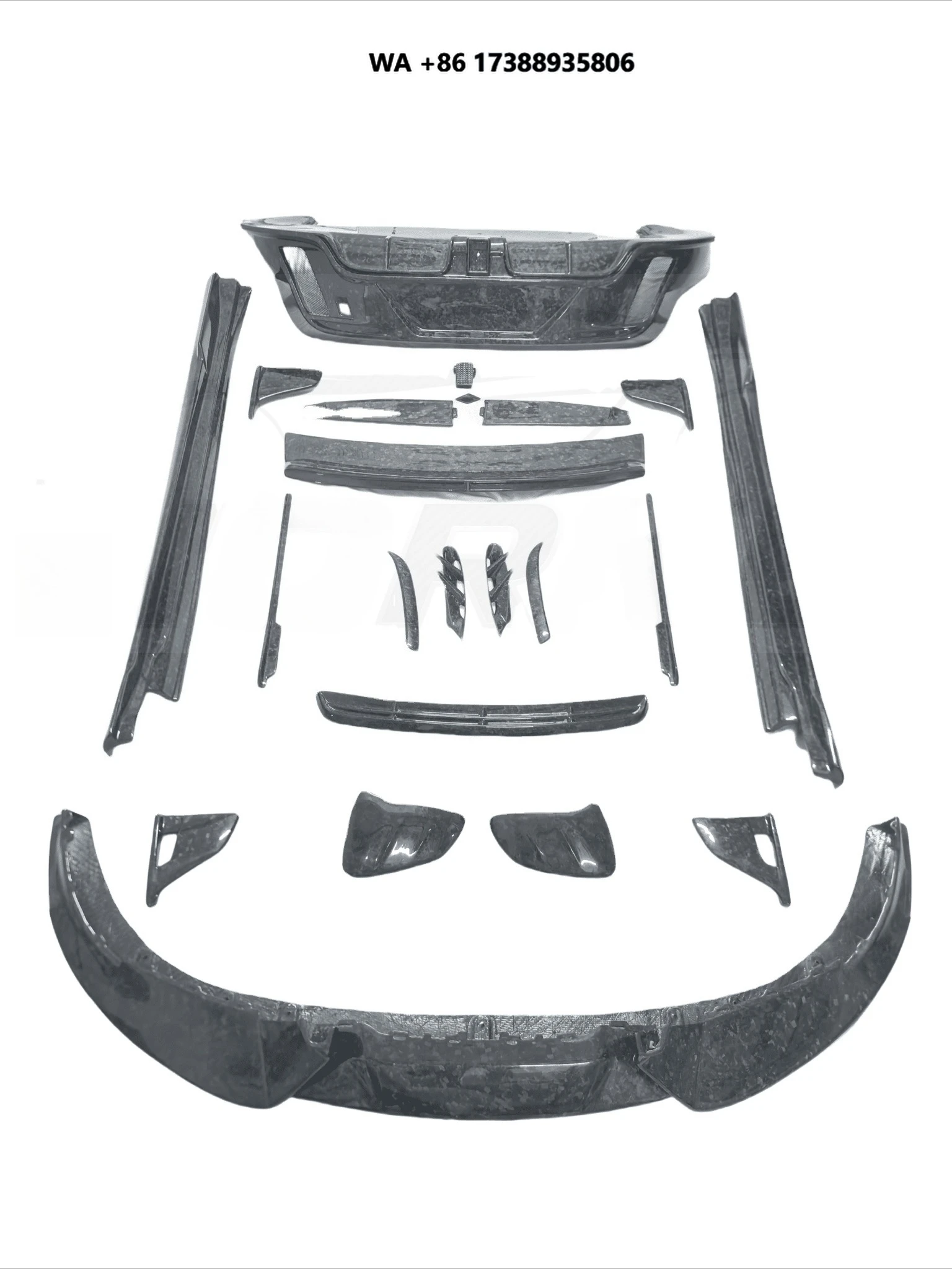 New Forged Carbon Fiber Sport Aero Refit Kit Flawless OEM Fit for for Bumper Front Lip Side Skirts Rear Diffuser