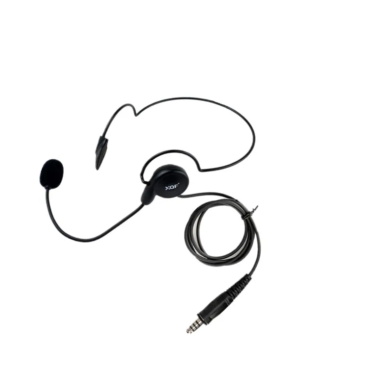 Tactical Radio Headset Auricular Unilateral Headphone Mic with U94 PTT For Kenwood Baofeng UV-5R UV-82 Walkie Talkie