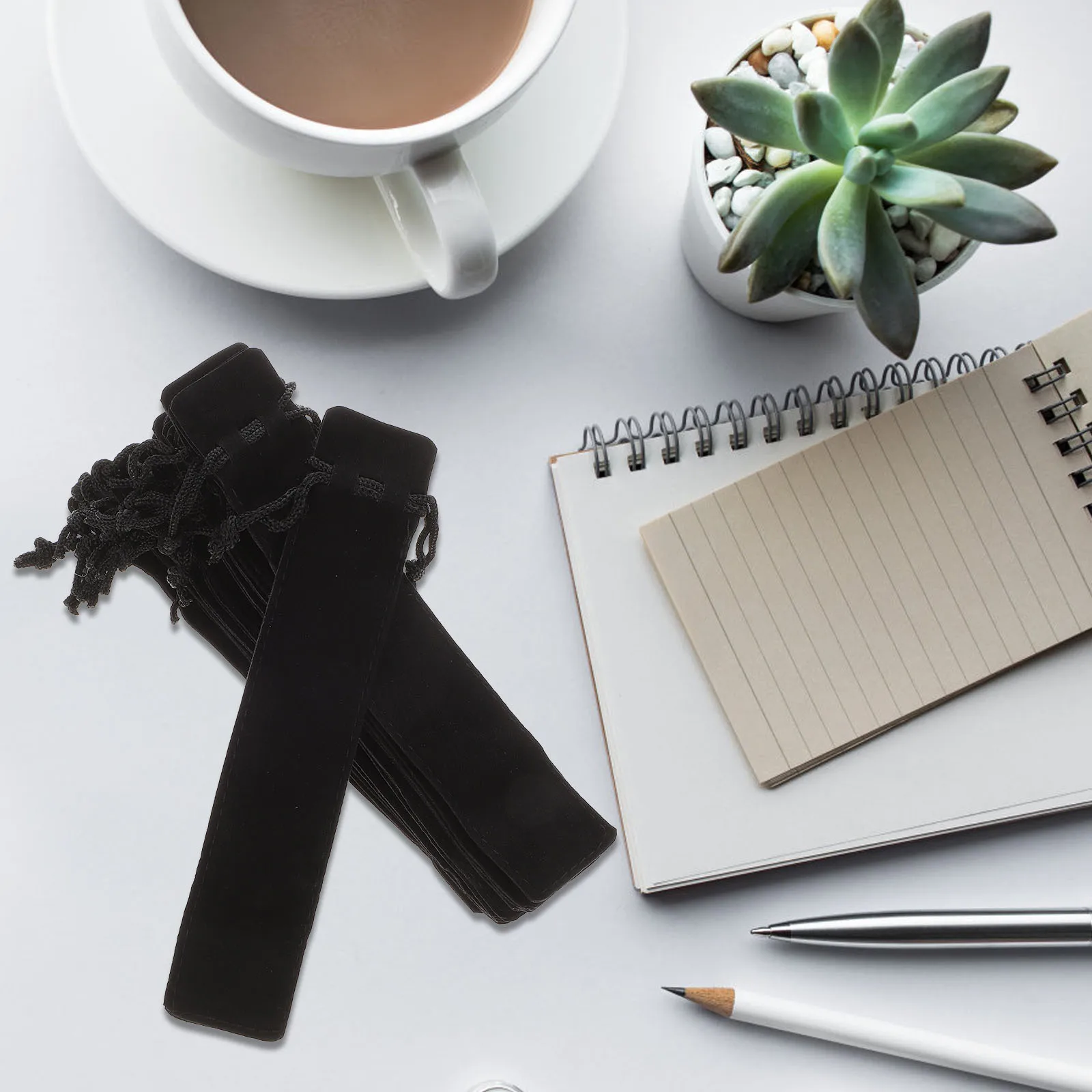 15 قطعة حقيبة القلم الرباط مقاومة للخدش الغبار مقاومة المحمولة القلم كيس التخزين لأقلام النافورة أقلام حبر جاف سميكة الوبر