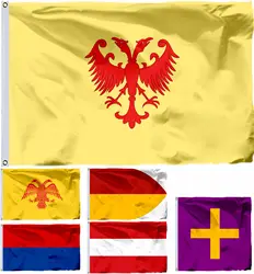 Serbia Empire Flag Choice of Sizes:21X14CM/2X3ft/3X5ft/45X30CM/30X20CM or customized Divellion Emperor Dušan Banner