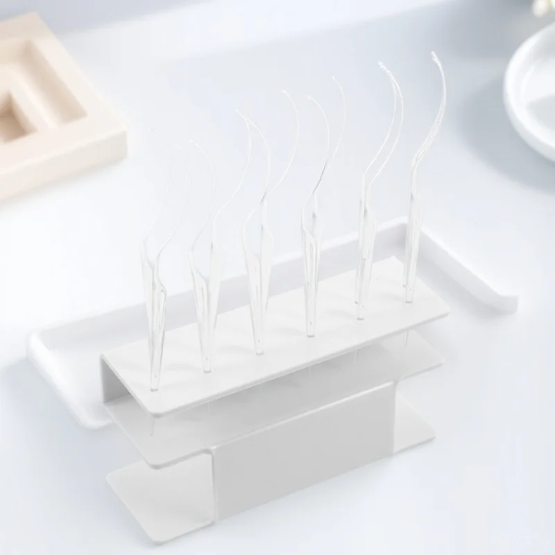 Présentoir de faux cils blanc, 1 ensemble, organisateur, outil d'essai sur bâton, présentoir professionnel pour la beauté