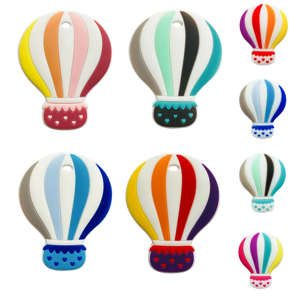 1/10pcs Hot Air Balloon Silicone Focus Beads Baby Teether DIY For Making Jewelry Bracelet  Earrings Key Ring Accessories