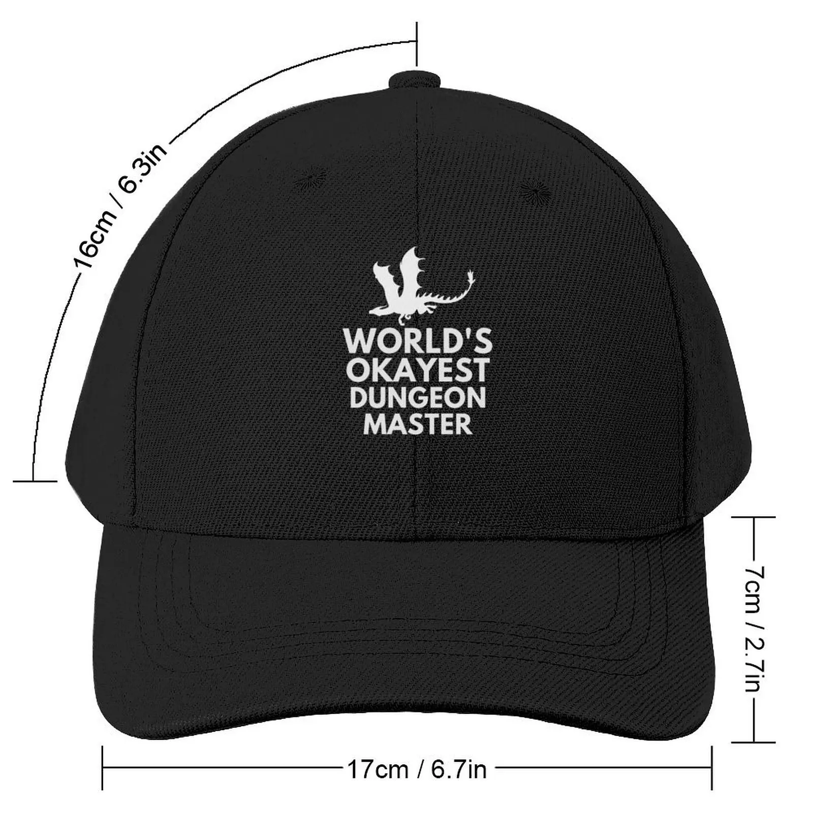 World's Okayest Dungeon Master Baseball Cap Luxury Man Hat hiking hat Sun Cap Horse Hat Men Luxury Brand Women's