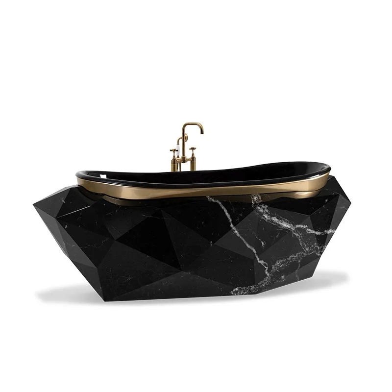 Light luxury diamond bathtub freestanding bathtub