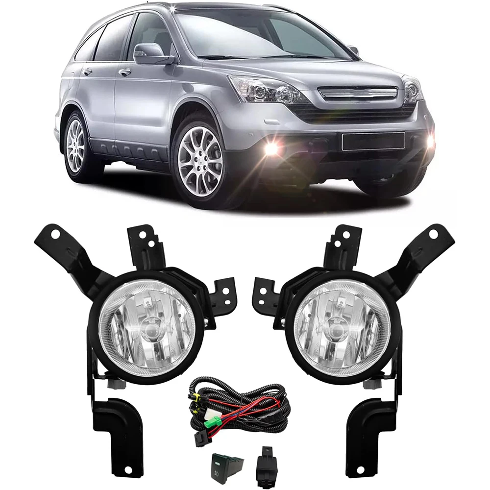 

Halogen Fog Lights for Honda CRV 2007 2008 2009 Front Bumper Driving Fog Lamps Assembly with Switch and Wiring Harness Kit