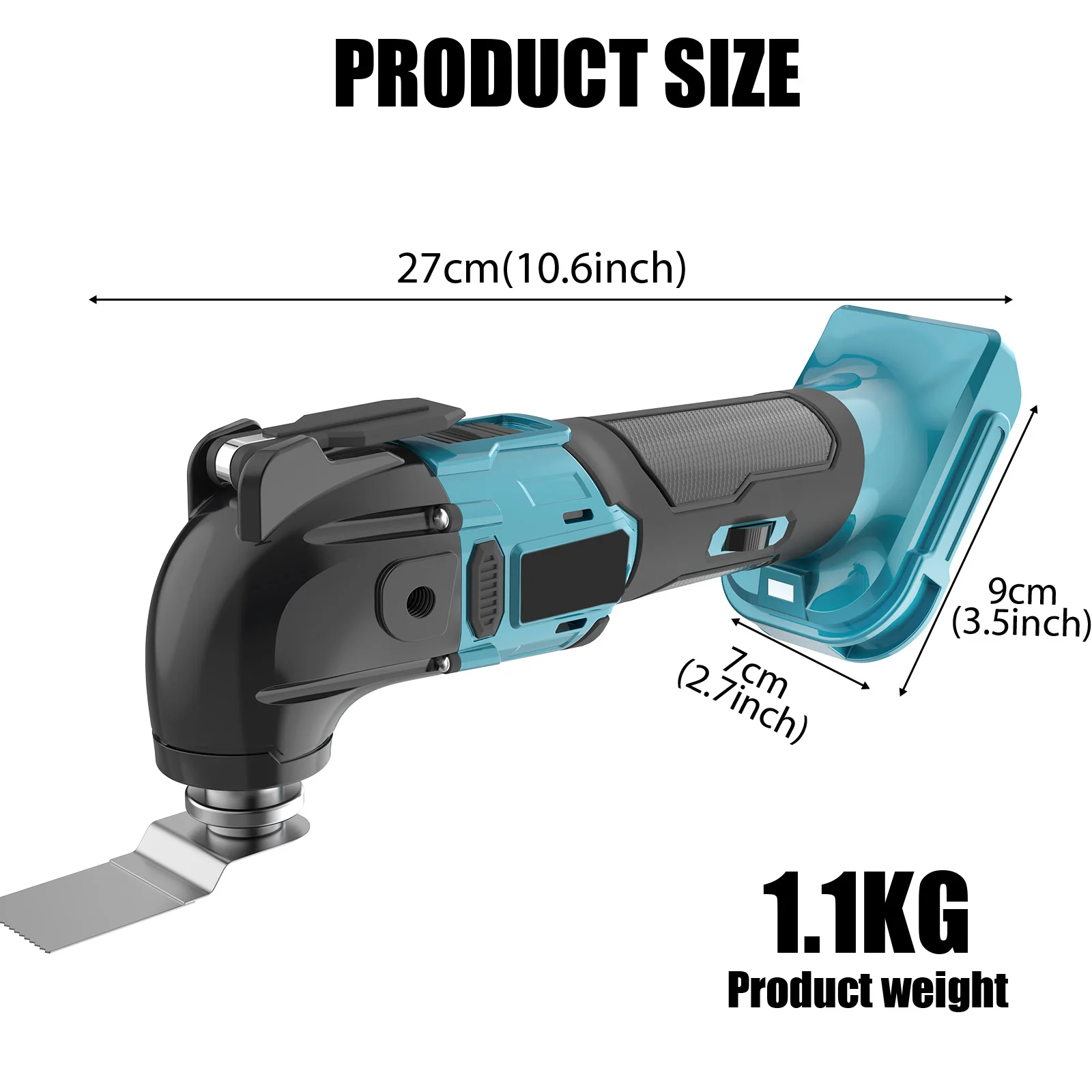 Cordless Oscillating Multi Tool Compatible with Makita 2 Battery, Electric Multifunction Multitool Brushless for Grinding