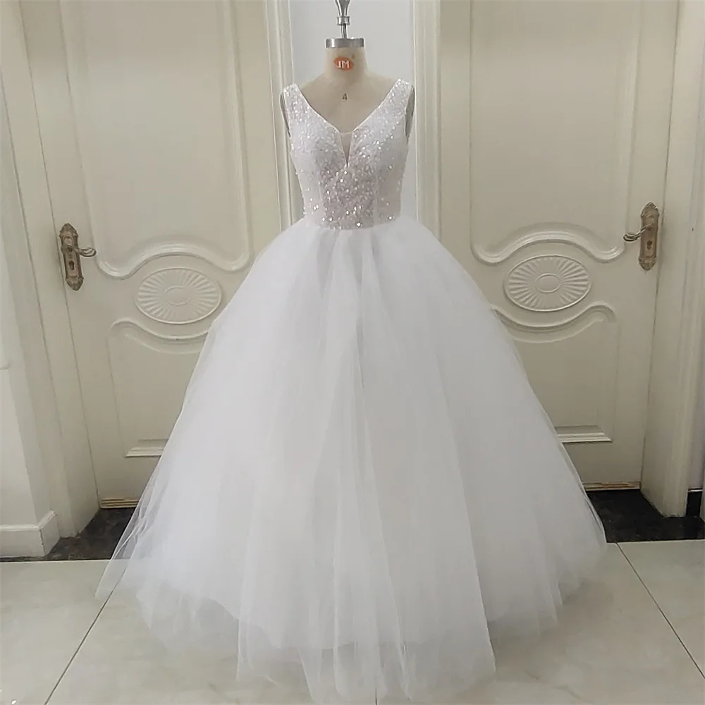 ZJ9165 الحبيب قبالة الكتف فيستدو دي نوفيا الدانتيل الترتر فستان زفاف Loverxu الكرة ثوب الأميرة فساتين الزفاف #1