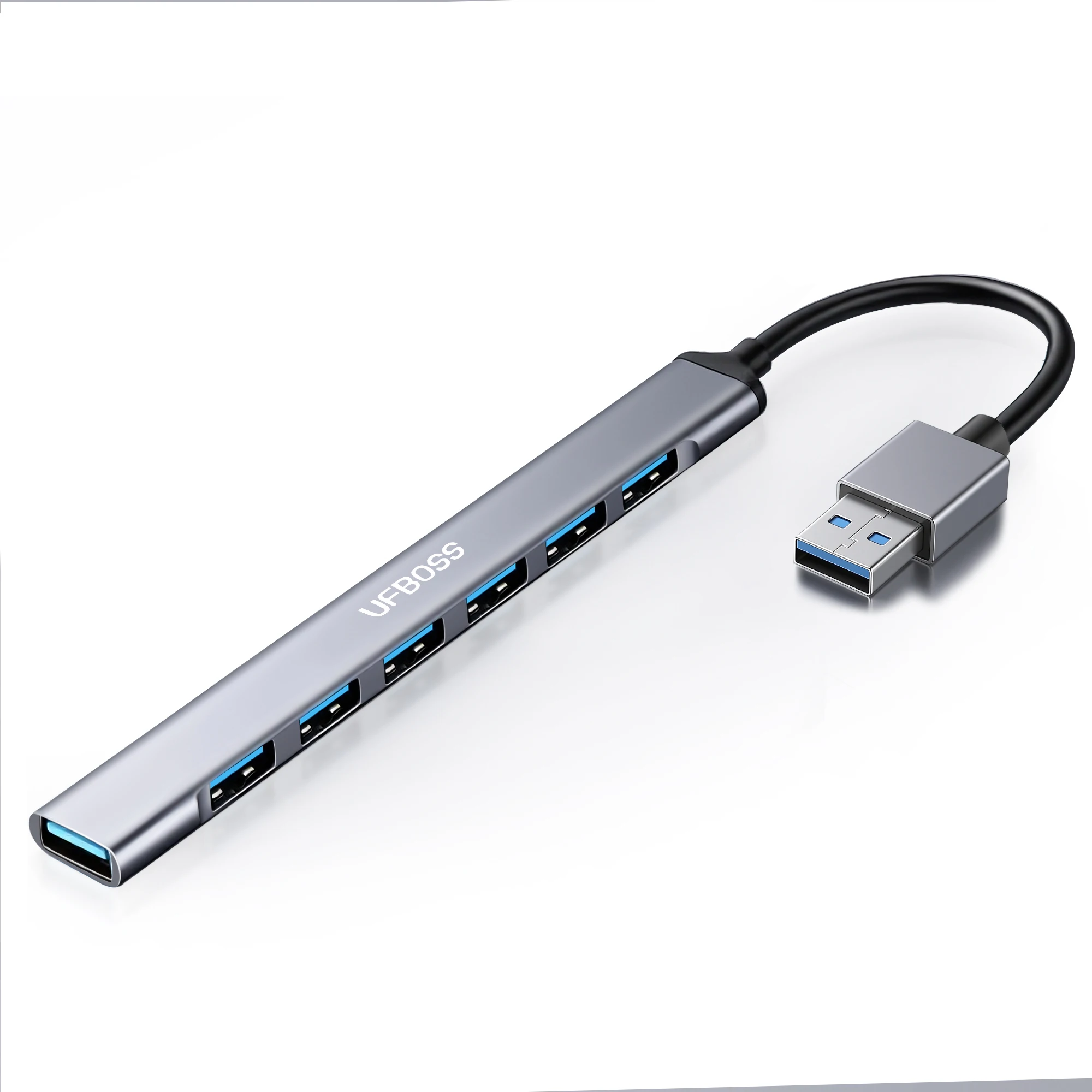 

7-in-1 USB 3.0 Hub 5Gbps Ultra Slim Multi-Port Adapter, Universal for Laptop PC MacBook, Works with U Disk Mouse Keyboard