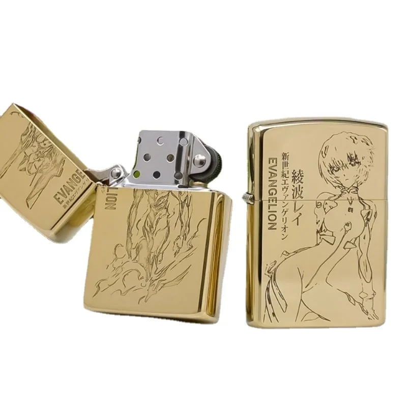 

Bandai Evangelion - the first machine high-end finely carved pure copper kerosene lighter animation personality creative outdoor