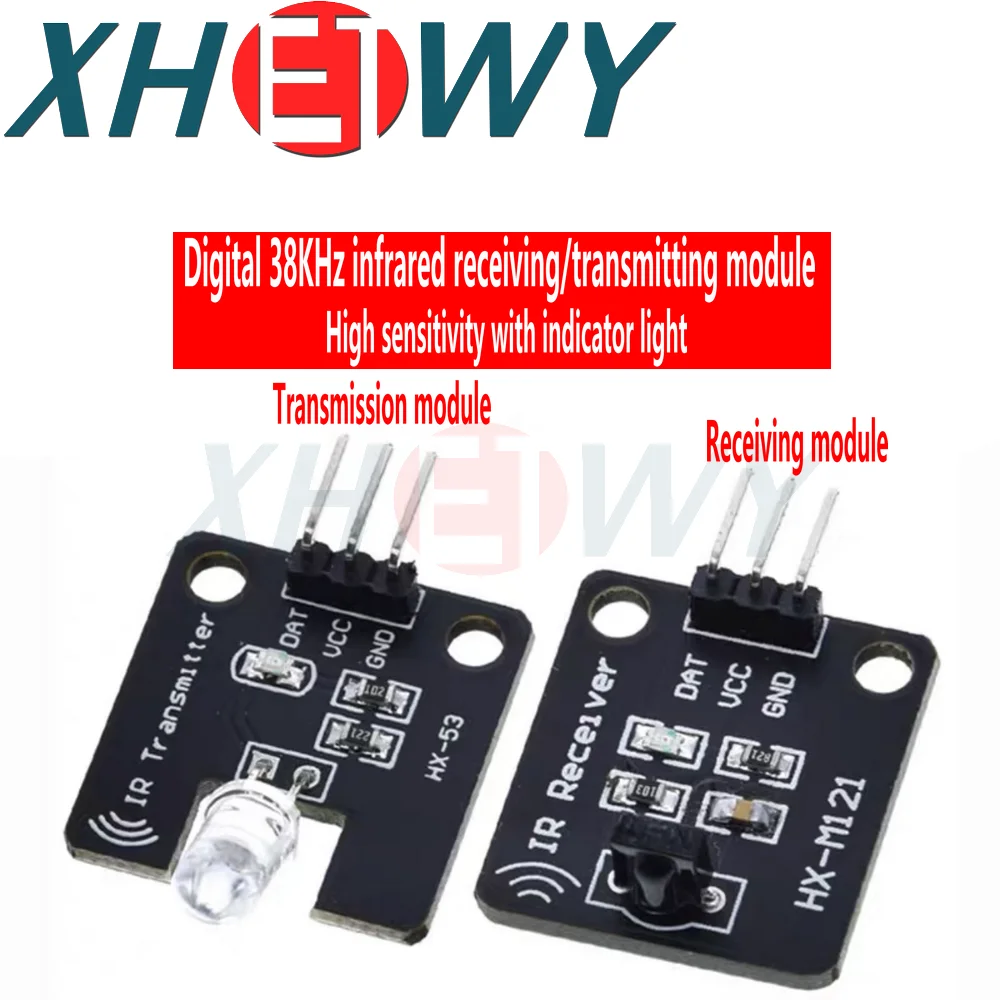 Blok bangunan elektronik digital 38KHz inframerah, menerima dan mengirim sensor modul menerima dan mengirim robot kepala