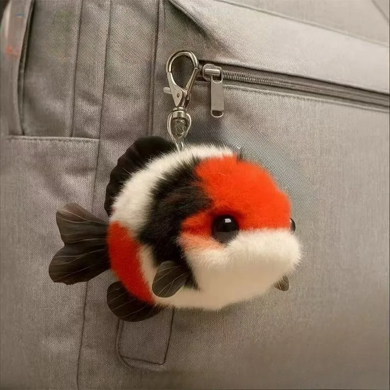Lucky Fish Plüsch-Schlüsselanhänger für Schultaschen. Ein süßer Koi-Karpfen-Schlüsselanhänger, perfekt als Geschenk für Ihren Bestie oder einen Paar-Anhänger.