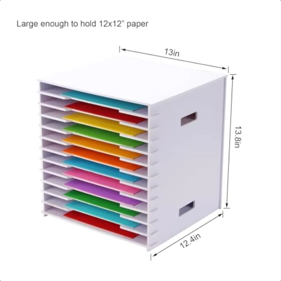 سجل القصاصات الورقية المنظم 12x12 12 الطبقة ملف فارز تخزين الأبيض البطاقات ورقة فارز تخزين الرف حامل مستندات سطح المكتب