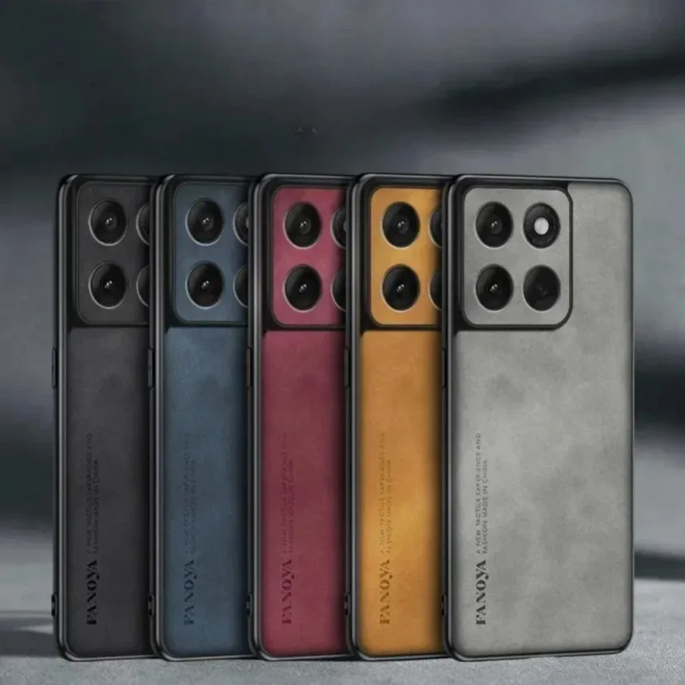 Einfarbige Leder-Handyhüllen für Motorola Moto G86 G15 Power G86 G85 G75 G56 G55 G35 G15 G05 Matte stoßfeste Schutzhülle