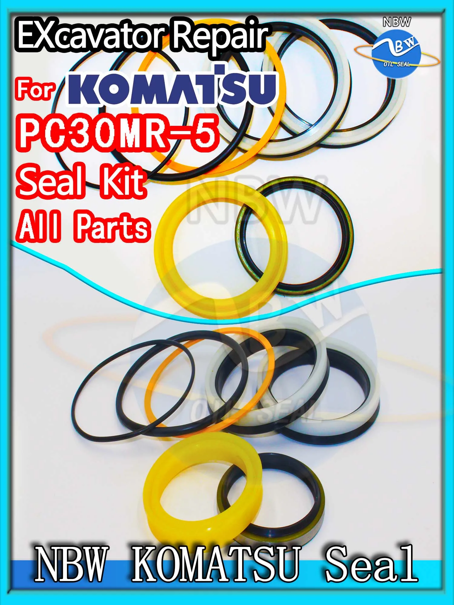 For KOMATSU PC30MR-5 Excavator Oil Seal Kit High Quality Repair PC30MR 5 Washer Skf Service Orginal Quality Track Spovel Hammer