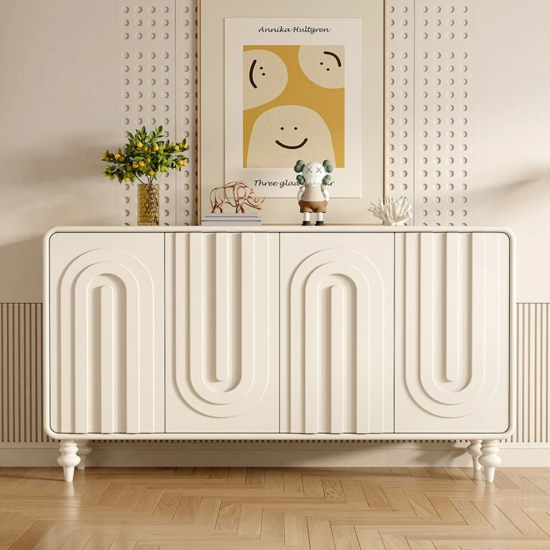 

Cream Style Home Shoe Cabinet French Entrance Light Luxury Restaurant Side Cabinet Simple Modern meuble à chaussure Furniture