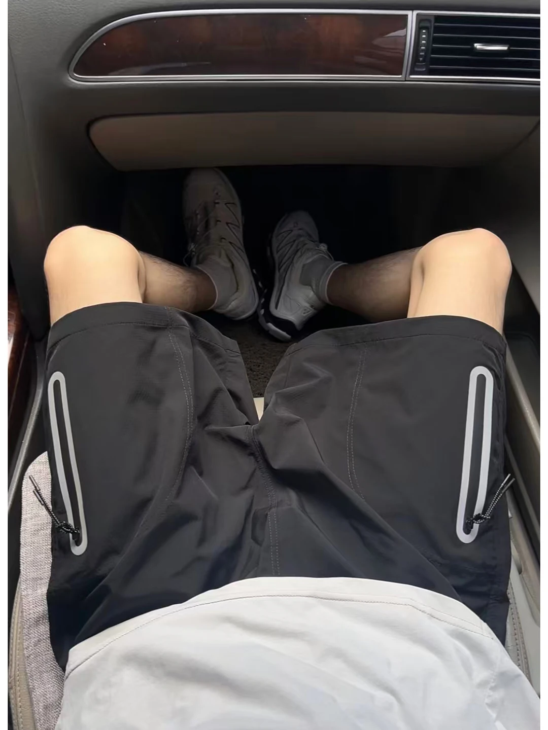 

Bla Qui Dry Lightweight Breathable Outdoor orts Men's Summer Sports Pants Zipper Five-Quarter Length Trousers