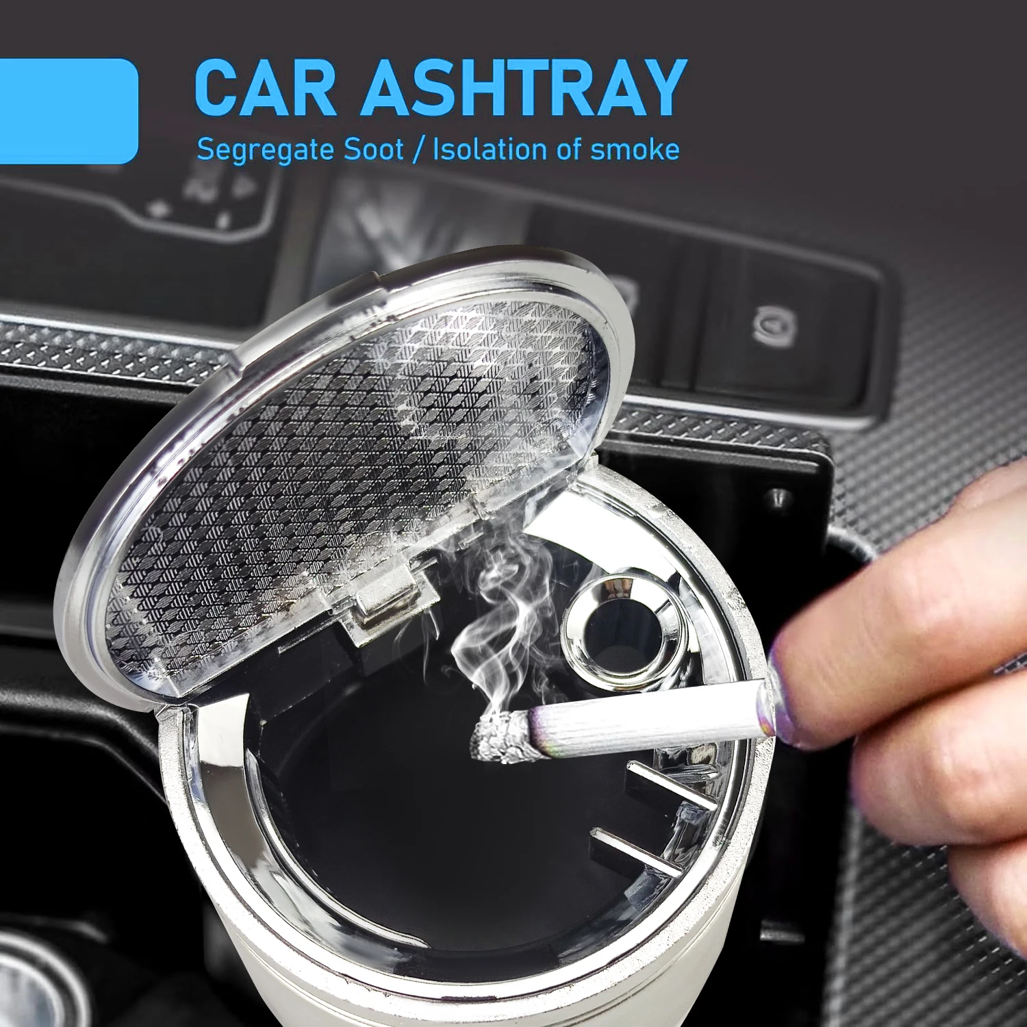 

Car Cigarette Ashtray Cup With Lid Portable Detachable Vehicle Ashtray Holder Cigarette Ashtray Interior Accessories