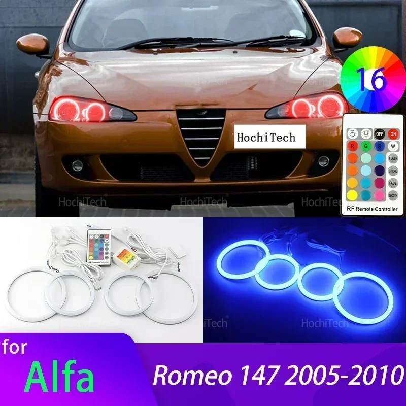 

For Alfa Romeo 147 2005 2006 2007 2008 2009 2010 Accessories High Quality 16-Color RGB Cotton LED Angel Eye Rings Daytime Light