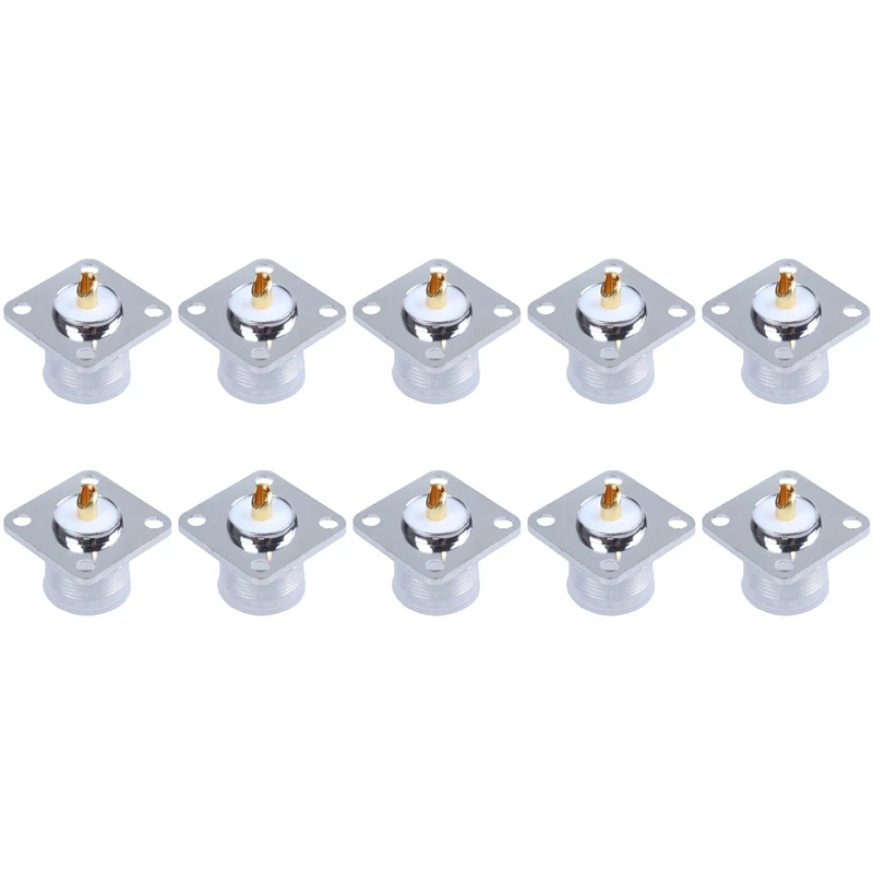 

10X UHF Female SO239 Panel Chassis Mount Flange Deck Mount Solder Cup RF Connector