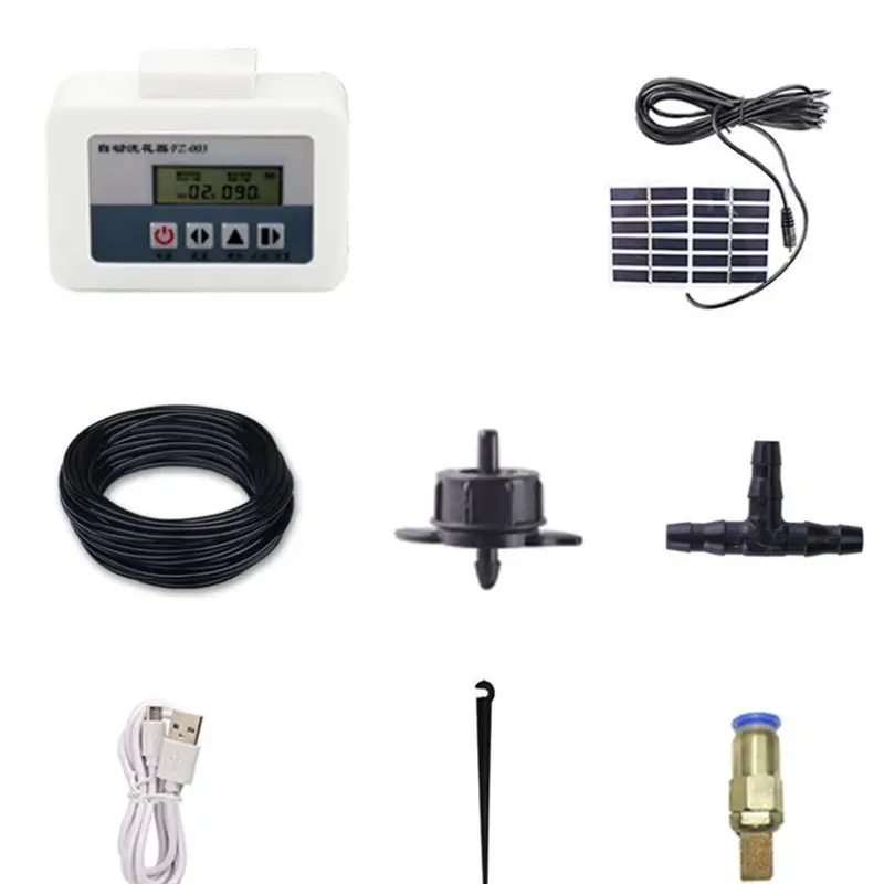 J1UL1N Garden Smart Automatic Watering Device Solar Charging Potted Plant Drip Irrigation Pump System Timer