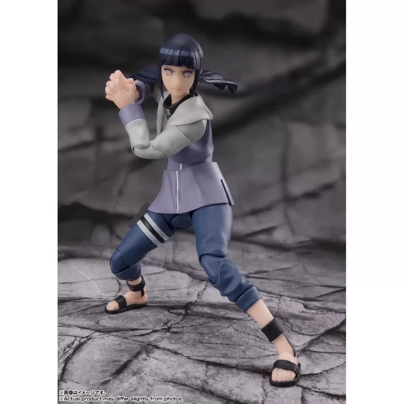 Bandai Original SHFiguarts NARUTO Hinata Hyuga yeux blancs-virtueux Byakugan-figurine d'action articulations actives modèle ornements de bureau