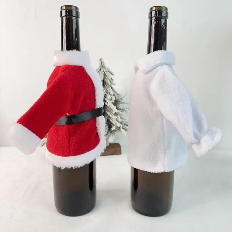 Christmas Wine Bottle Decor Wine Bottle Clothes Christmas Wine Bottle Clothes Hat Decorative Bottle Toppers For Parties Favors