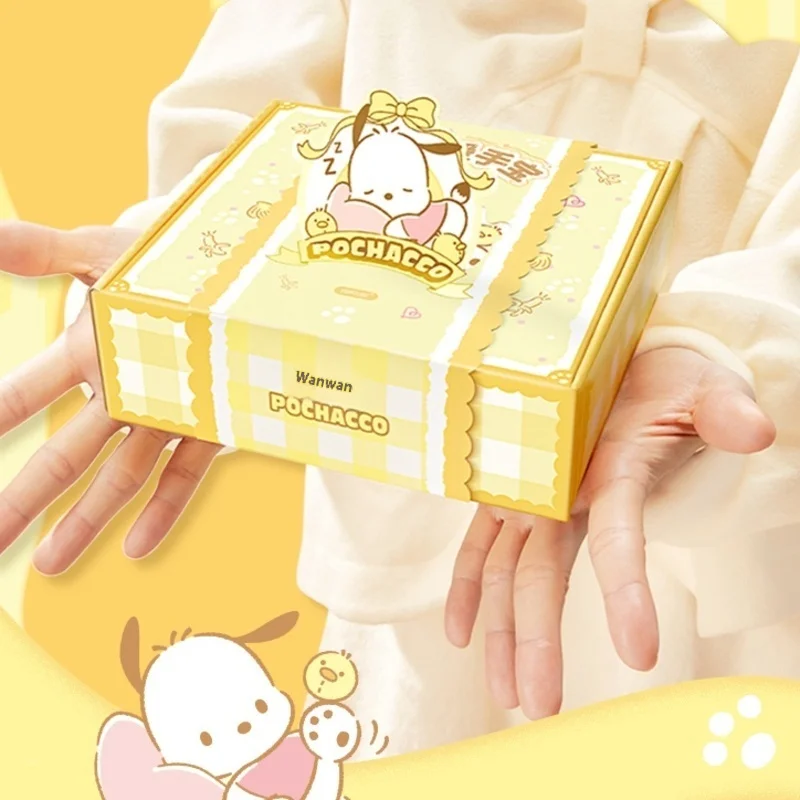 Martube Sanrio Pochacco Chicken Rolls Hand Warmer Gift Box For Girls Birthday Gift Kawaii Pochacco Anime Figures Power Bank Gift