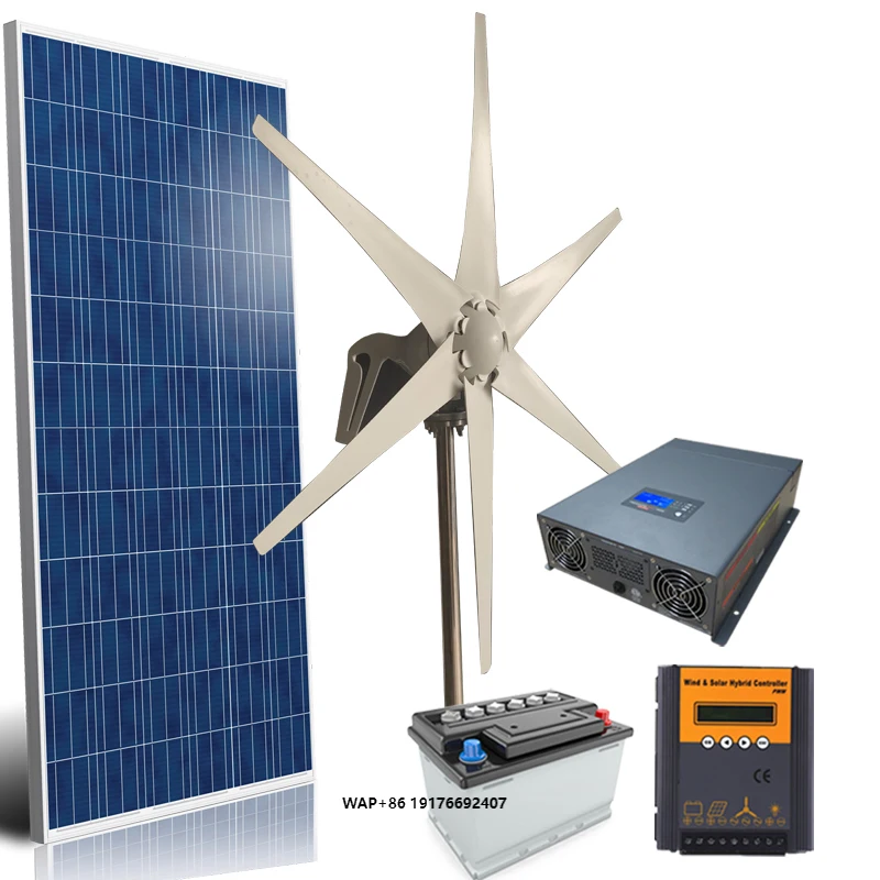 10KW-30KW Off-Grid Hybrid Power System Li-ion Battery Wind Solar System Wind Turbine Generator Kit