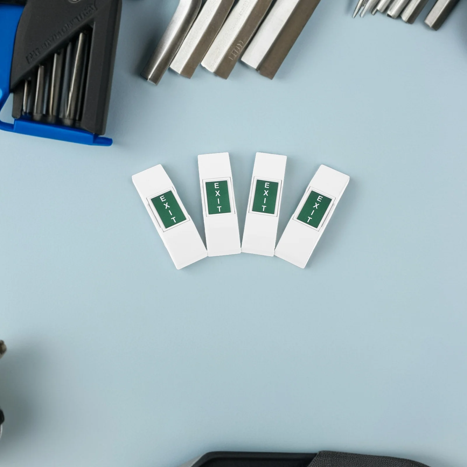 4Pcs Emergency Exit Button Switch Robust Construction Clear Markings for Offices Stores Automatic Gate Exit Button Door Release