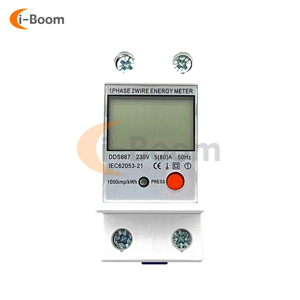 DDS667 AC110V 220V Digital Single Phase Energy Meter Tester Electricity Usage Monitor Ampermeter Power Voltmeter  Energy Meter