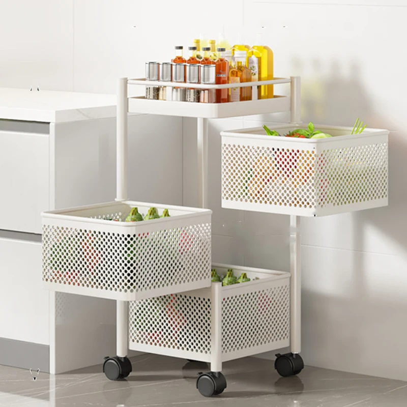 Food Cart Trolley Rolling Kitchen Shelf Serving Basket Utility Trolley Storage Grocery Tool Archivadore Restaurant Furniture