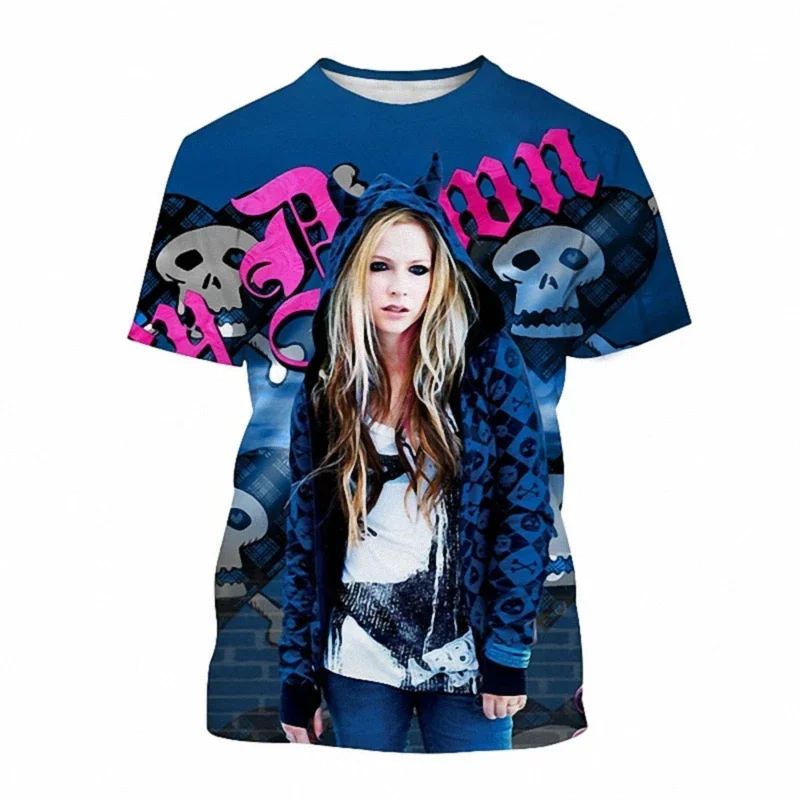 

Avril Lavigne 3D Printed T Shirt Men Women Summer Fashion Casual Short Sleeve Singer Harajuku Streetwear Oversized T-shirt