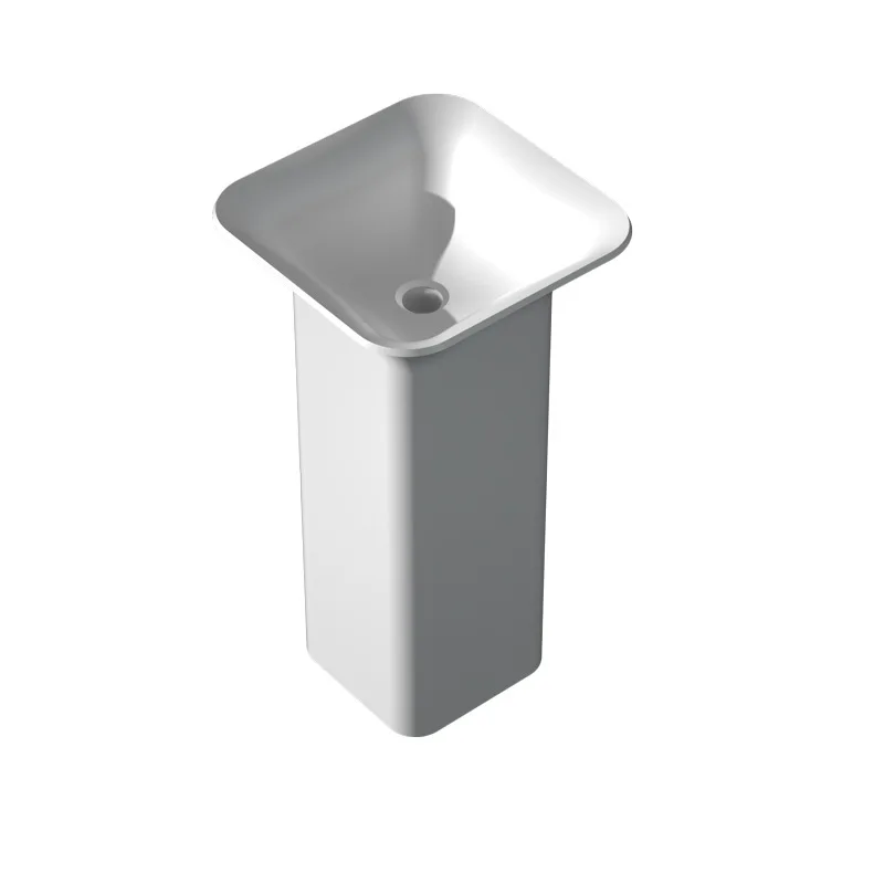 

Minimal flowering artificial stone wash basin column basin household