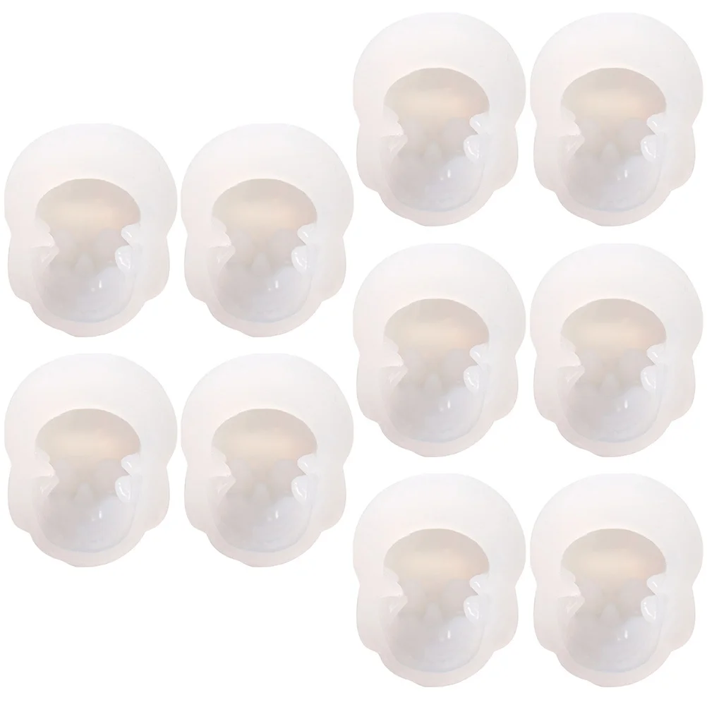 

10Pcs Necklace Pendant Silicone Skull Head Molds DIY Jewelry Casting Mold Resin Craft Supplies Design