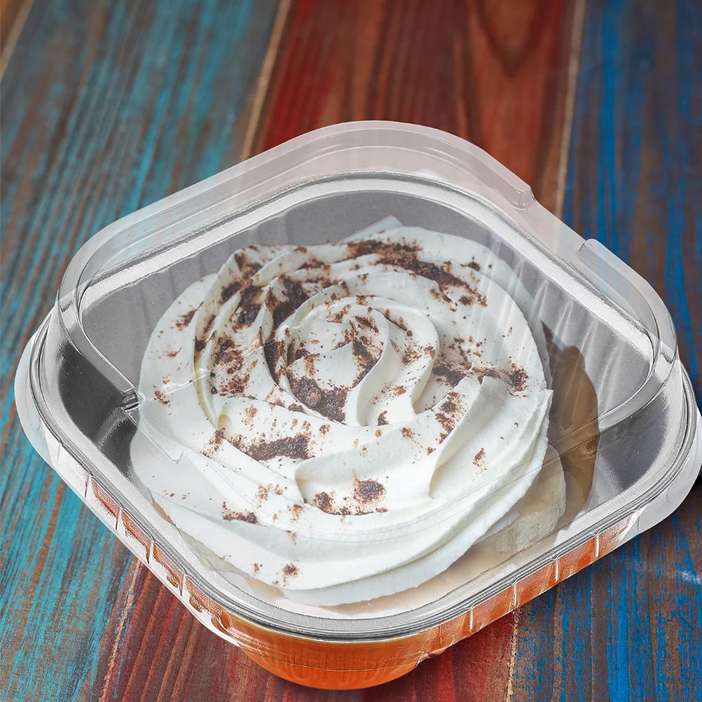 

10pcs Mini Cake Baking Boxes Foil Cups Food Containers Stackable Thickened Cupcake Holders Perfect for Baking BBQ Picnic