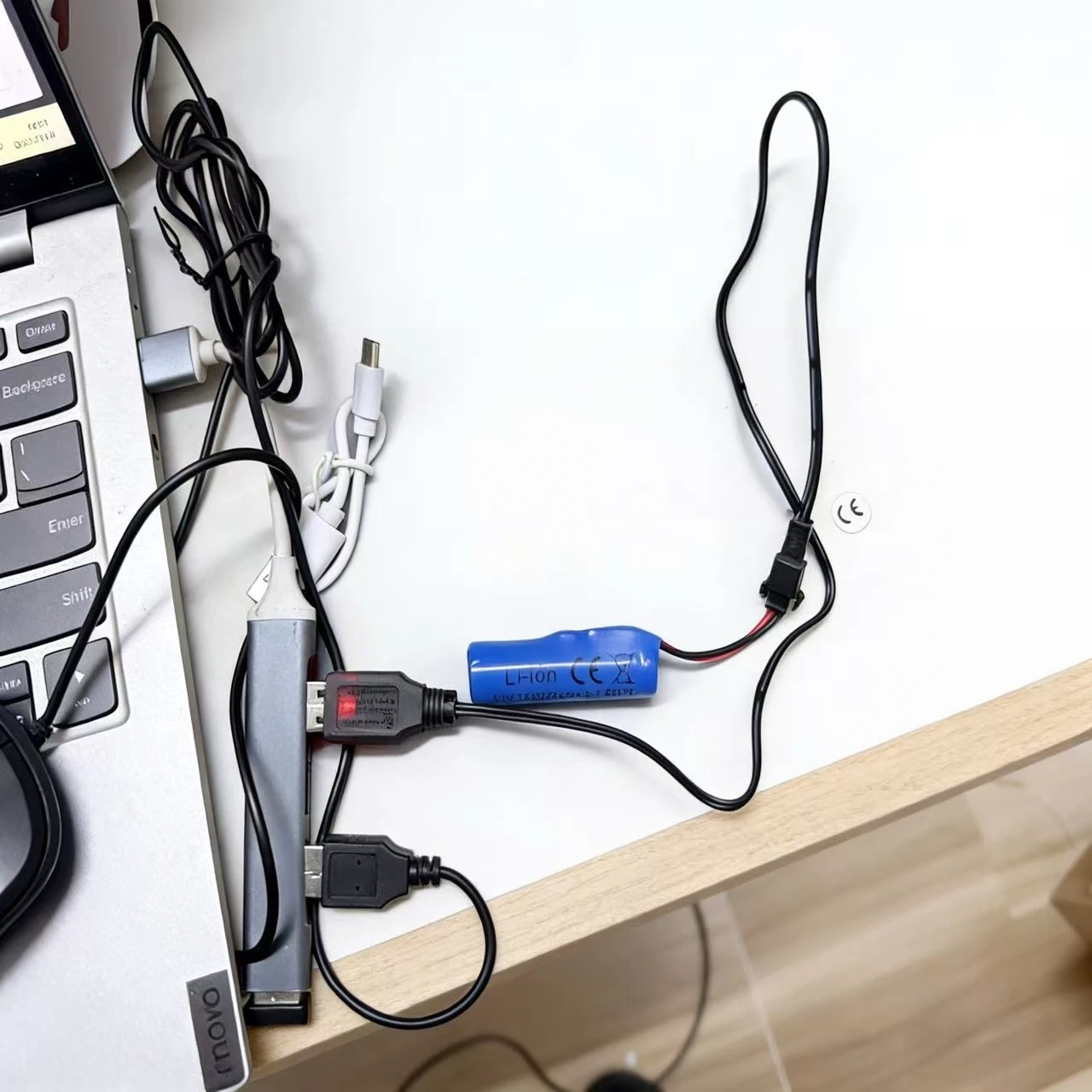 3.7V USB Charging Cable for 500mAh Li-ion Toy Batteries | Input 5V 0.5-2A