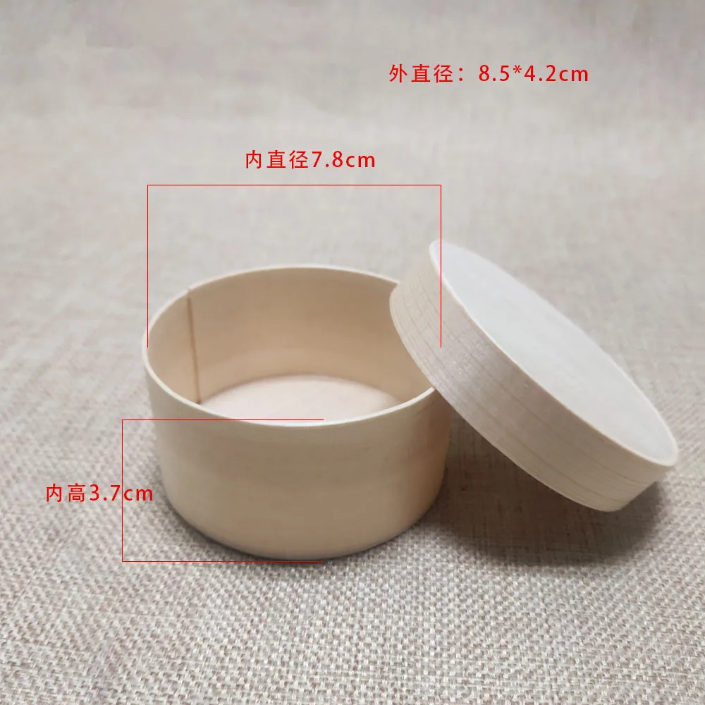 Biodegradable Grazing Food Container Packaging Charcuterie Round Pine Wooden Cheese Box Cake Bakery Veneer Brie Wooden Boxes